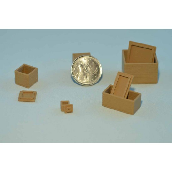 Miniature Transport Crate with smooth surface- 1/48 Scale ("O" Gauge)